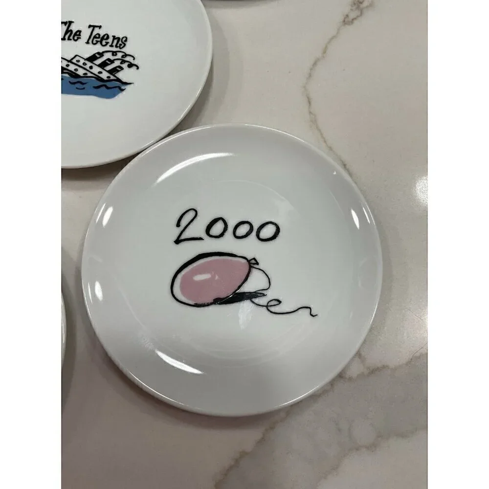 Pottery Barn China Millennium Coasters Set of 5 Coasters 4”